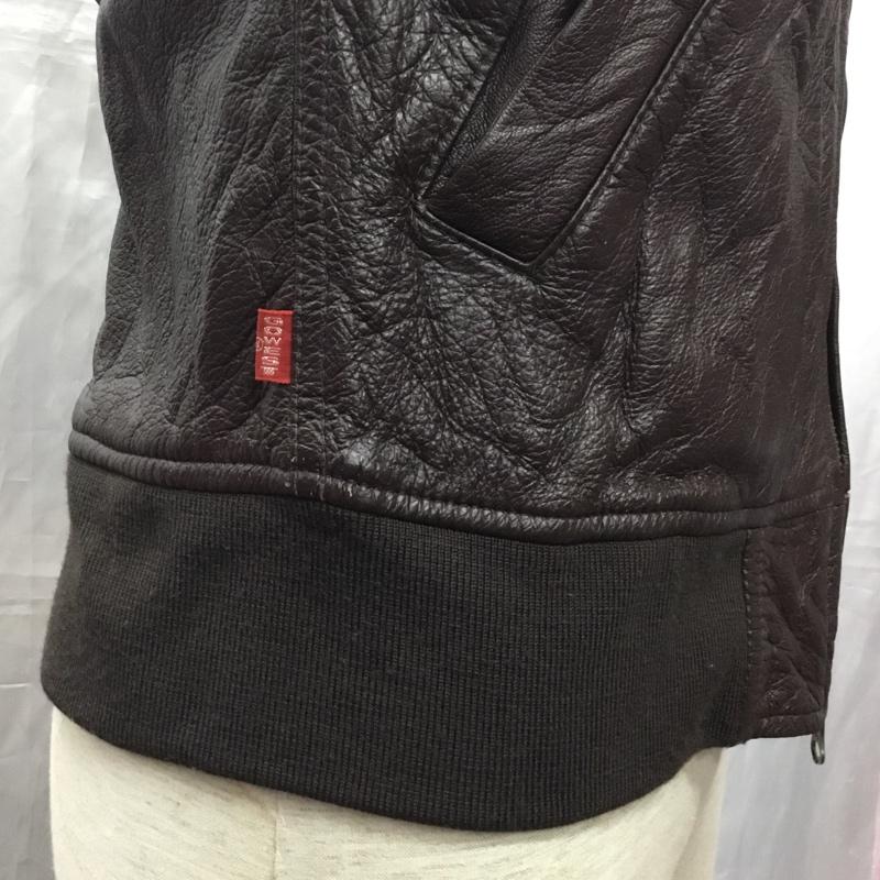 古着 USED ジャケット、上着 ジャンパー、ブルゾン ジップアップジャケット ジャンパー ジャケット カジュアルジャケット レザージャケット 無地 茶 / ブラウン /  メンズ USED 古着 中古 10122277