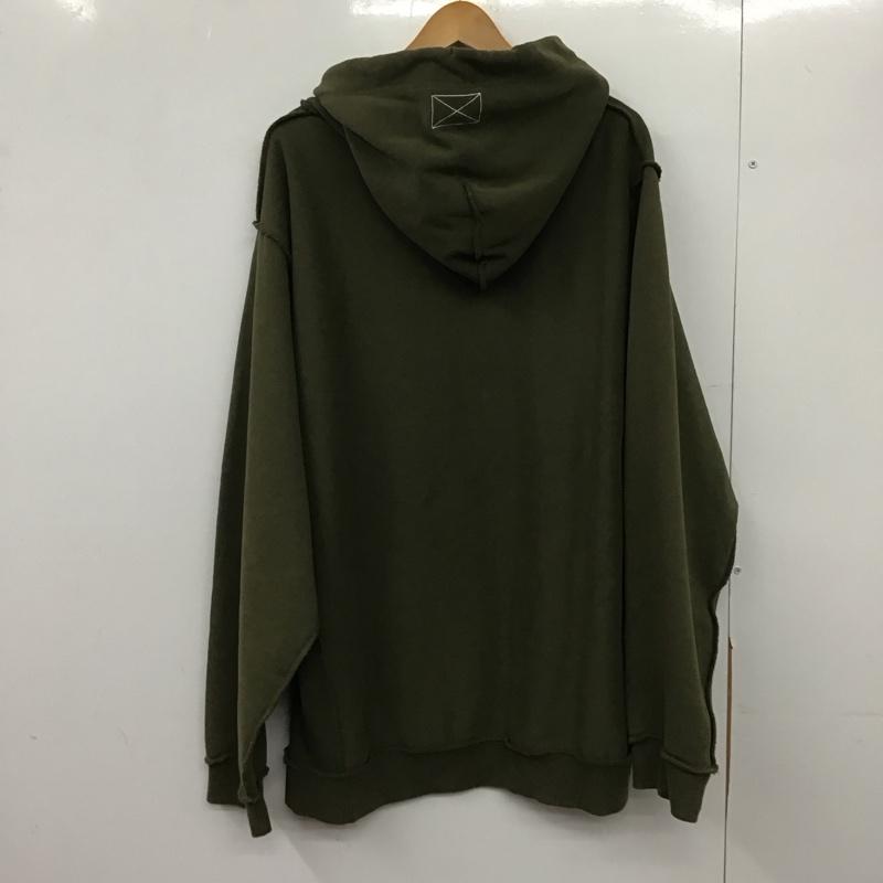 メルヴィンス MLVINCE パーカー 長袖 XL プリント X ロゴ、文字 カーキ / カーキ /  メンズ USED 古着 中古 10145766