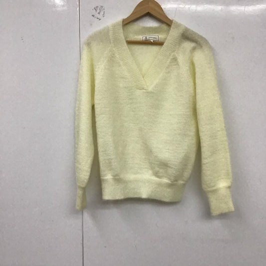 ロペピクニック ROPE  PICNIC ニット、セーター 長袖 長袖ニットカットソー Vネック セーター 38 無地 白 / ホワイト /  レディース USED 古着 中古 10128937
