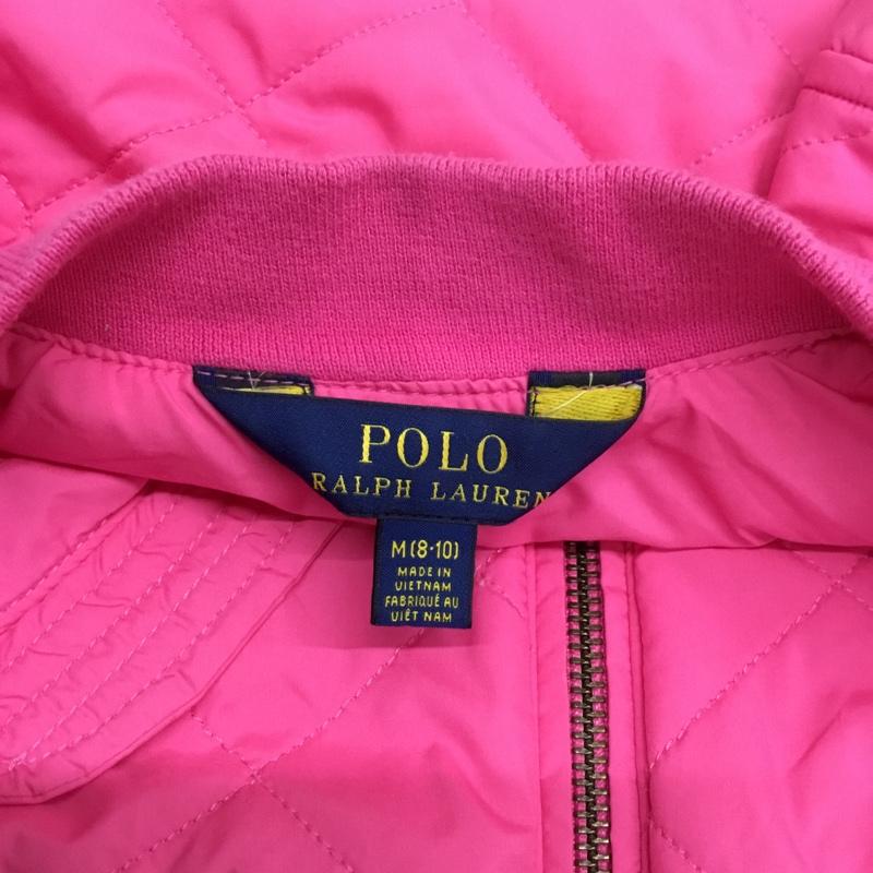 ポロラルフローレン POLO RALPH LAUREN ジャケット、上着 ジャンパー、ブルゾン ジップアップジャケット ジャンパー キルティングジャケット カジュアルジャケット M ロゴ、文字 桃 / ピンク /  ガールズ USED 古着 中古 10116535