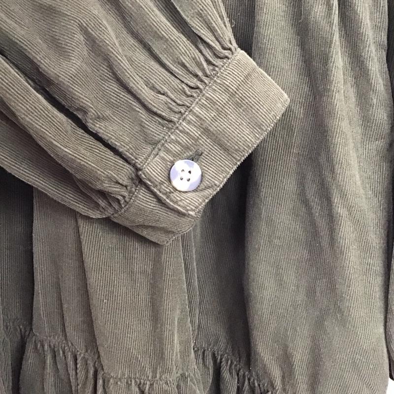 ザラ ZARA ワンピース ミニスカート L 無地 カーキ / カーキ /  レディース USED 古着 中古 10129823