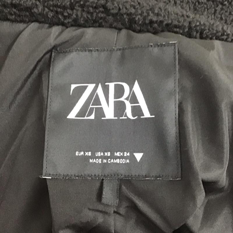 ザラ ZARA コート コート一般 長袖ジャケット カラージャケット 前ボタン ロングコート XS 無地 黒 / ブラック /  レディース USED 古着 中古 10124343