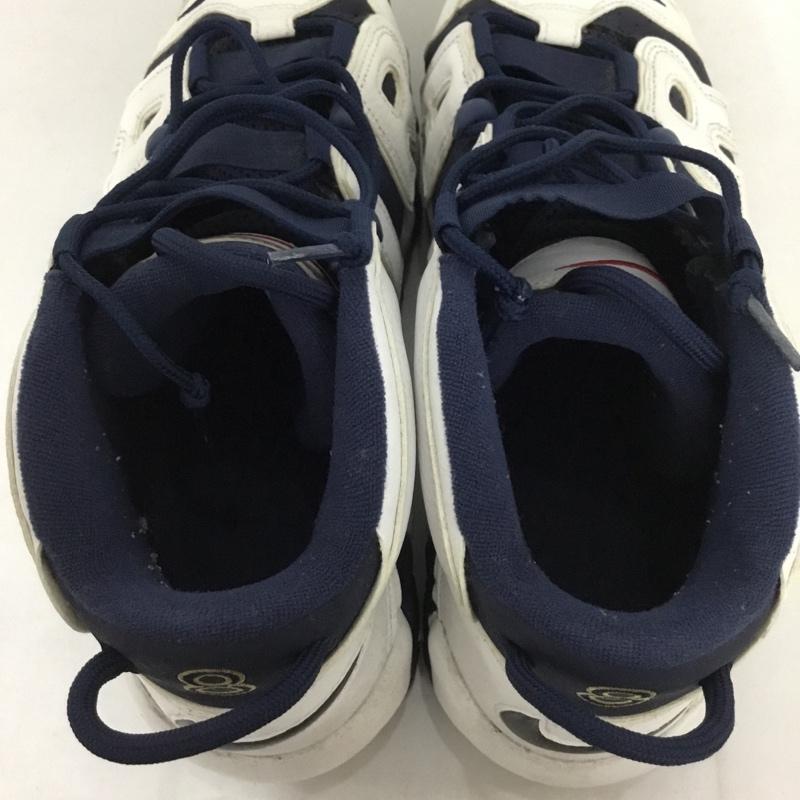 ナイキ NIKE スニーカー スニーカー 414962-104 AIR MORE UPTEMPO 28cm 28.0cm ロゴ、文字 白 / ホワイト / X 紺 / ネイビー /  メンズ USED 古着 中古 10131667