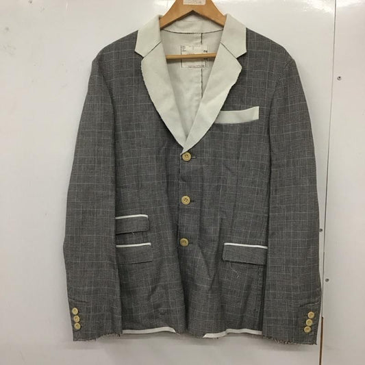 サカイ Sacai ジャケット、上着 ジャケット、ブレザー 長袖ジャケット アウター 前ボタン カラージャケット 2 チェック 白 / ホワイト / X 黒 / ブラック /  メンズ USED 古着 中古 10129294