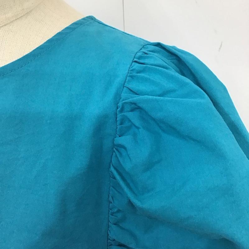 ザラ ZARA カットソー 長袖 長袖カットソー クルーネックカットソー ロングスリーブカットソー M 無地 青 / ブルー /  レディース USED 古着 中古 10116419