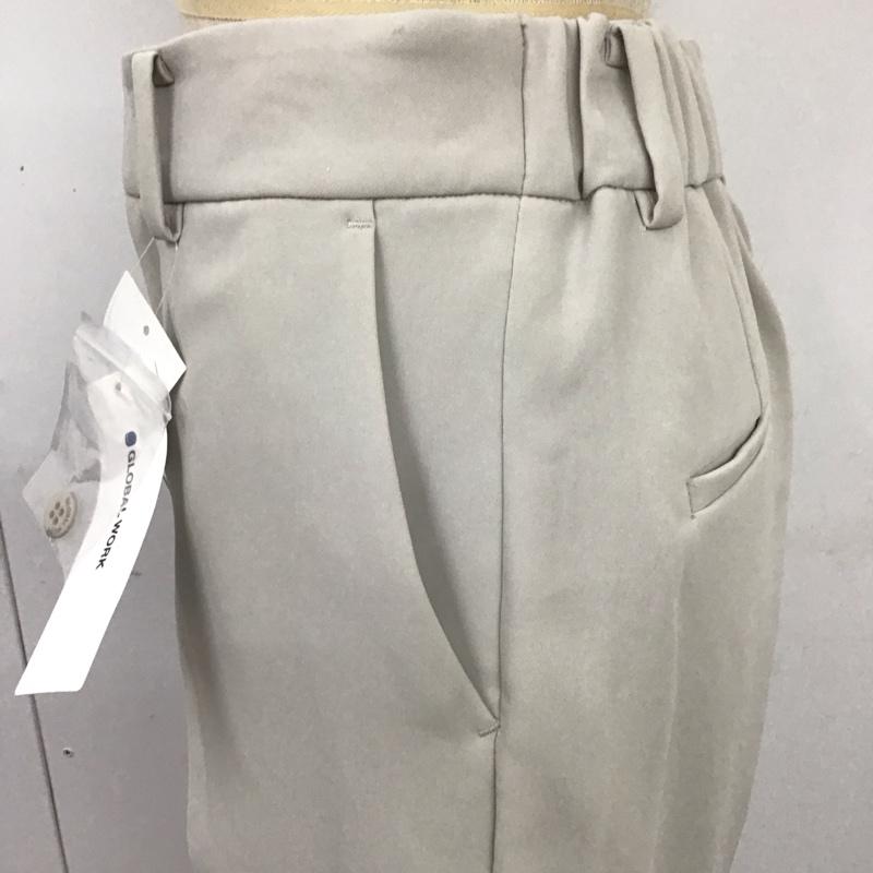 グローバルワーク GLOBAL WORK パンツ スラックス GWOC2351AD 洗えるWクロステーパードパンツ タグ付き S 無地 灰 / グレー /  レディース USED 古着 中古 10109510
