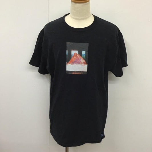 フラグスタフ FLAGSTUFF Tシャツ 半袖 半袖カットソー プリントTシャツ クルーネックカットソー プリント 黒 / ブラック /  メンズ USED 古着 中古 10115613