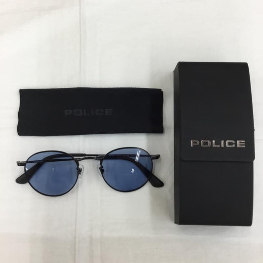ポリス POLICE めがね・サングラス サングラス SPLM36J ロゴ、文字 黒 / ブラック / X 青 / ブルー /  メンズ USED 古着 中古 10136409