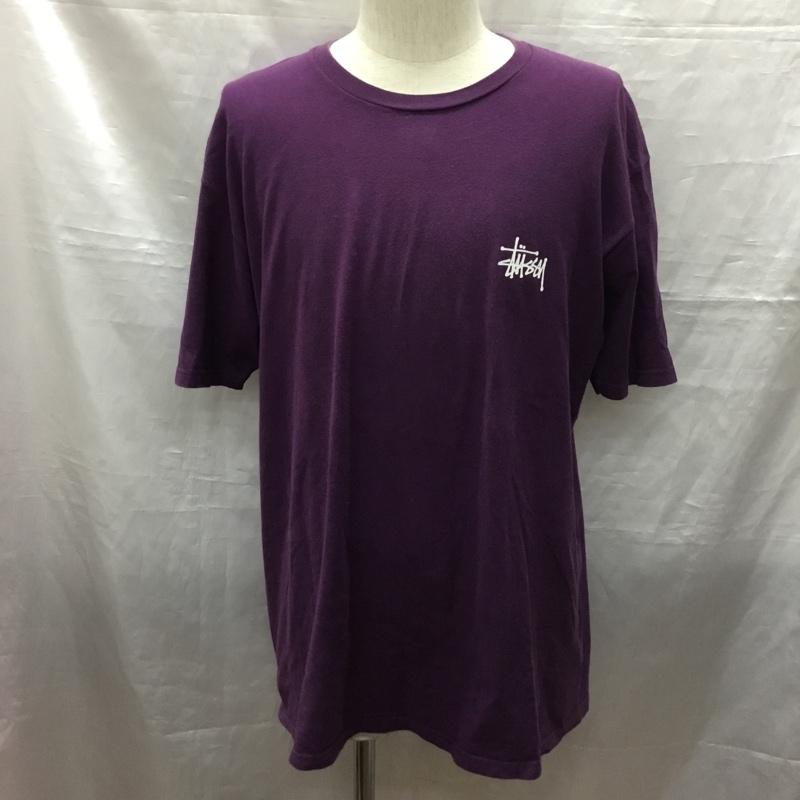 ステューシー STUSSY Tシャツ 半袖 バックプリント L ロゴ、文字 紫 / パープル /  メンズ USED 古着 中古 10118953