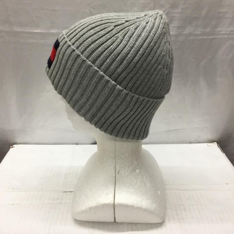 トミーヒルフィガー TOMMY HILFIGER 帽子 ニット帽 C8878B9190 JS AM FOSTER FLAG SOLID HAT コットン ワンポイント 灰 / グレー /  メンズ USED 古着 中古 10119101