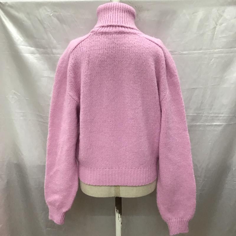 ザラ ZARA ニット、セーター 長袖 3991 002 620 タートルネック ハイネック M 無地 桃 / ピンク /  レディース USED 古着 中古 10118428