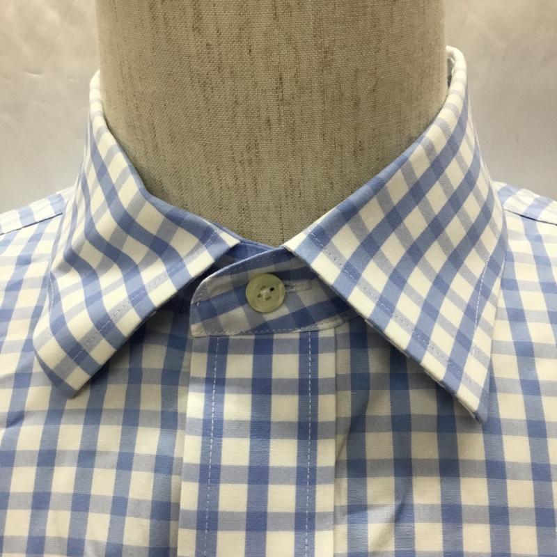 ブルックスブラザーズ BROOKS BROTHERS シャツ、ブラウス 長袖 チェック 白 / ホワイト / X 水色 / ライトブルー /  メンズ USED 古着 中古 10112783