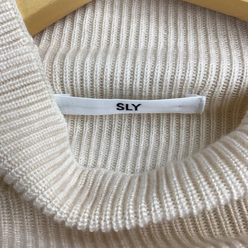 スライ SLY ニット、セーター 長袖 030DAH70-1810 パフスリーブニット モックニット FREE 無地 アイボリー / アイボリー /  レディース USED 古着 中古 10119577