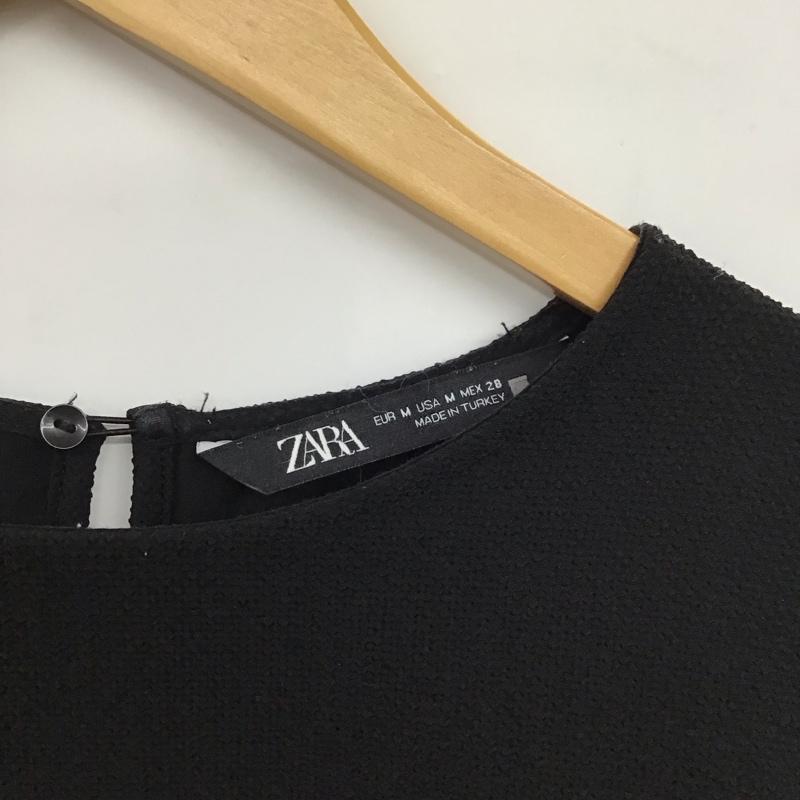 ザラ ZARA シャツ、ブラウス 長袖 M 無地 白 / ホワイト / X 黒 / ブラック /  レディース USED 古着 中古 10149809