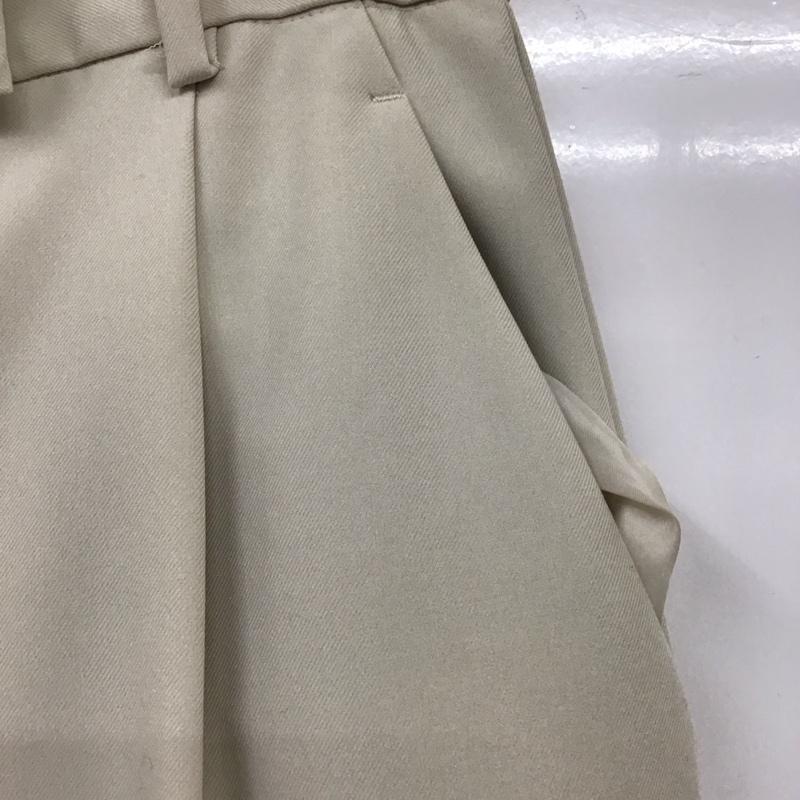 ザラ ZARA パンツ スラックス 8372 324 251 ワイドパンツ タック S 無地 アイボリー / アイボリー /  レディース USED 古着 中古 10118457