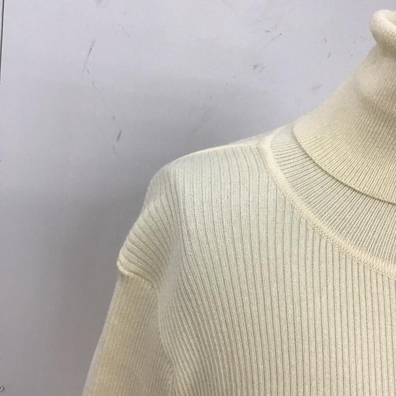 ザラ ZARA ワンピース ロングスカート 3519 003 733 タートルネック リブ L 無地 オフホワイト / オフホワイト /  レディース USED 古着 中古 10109410