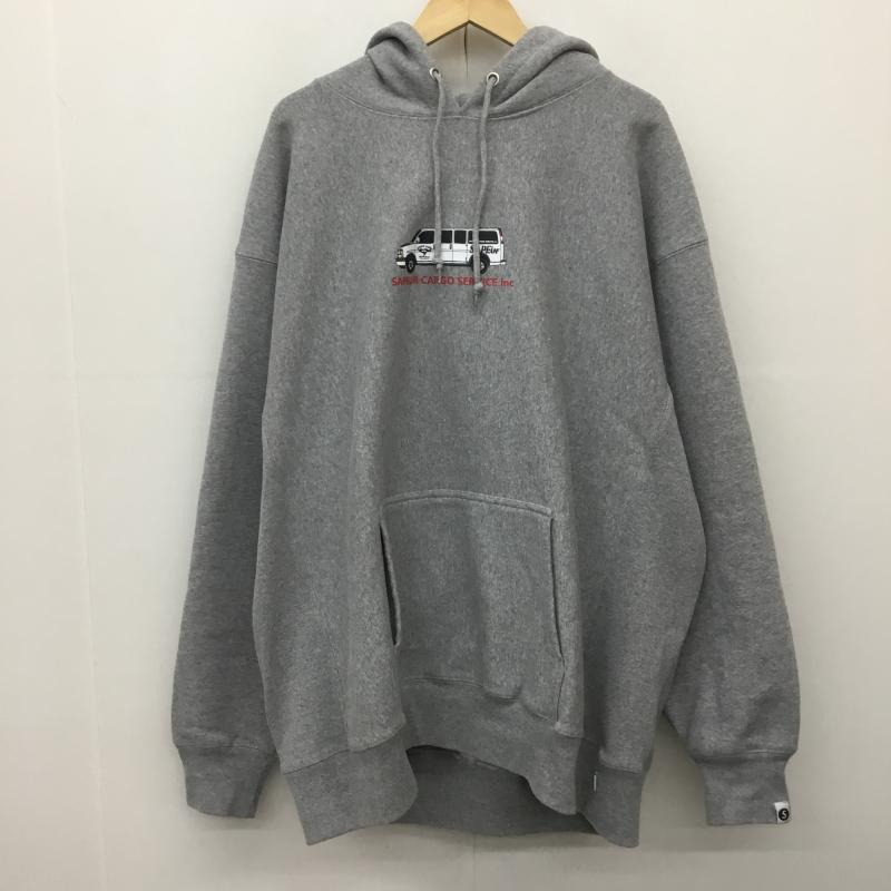 サプール SAPEur パーカー 長袖 XXL ロゴ、文字 X プリント 灰 / グレー /  メンズ USED 古着 中古 10144621