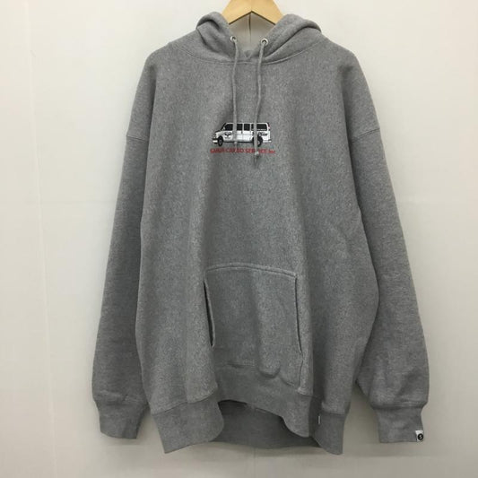 サプール SAPEur パーカー 長袖 XXL ロゴ、文字 X プリント 灰 / グレー /  メンズ USED 古着 中古 10144621