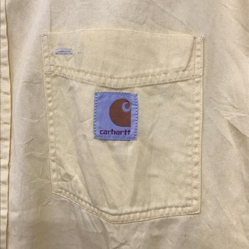 カーハート Carhartt シャツ、ブラウス 長袖 長袖シャツ 無地シャツ カラーシャツ L ロゴ、文字 黄 / イエロー /  メンズ USED 古着 中古 10141909