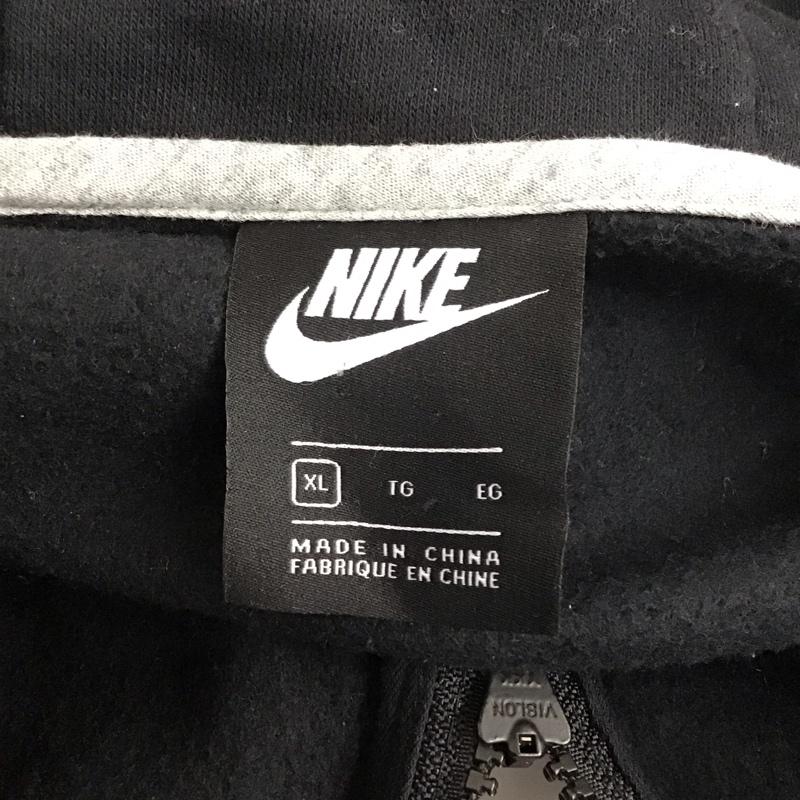 ナイキ NIKE パーカー 長袖 cJ4553-013ジップパーカー XL 無地 黒 / ブラック /  メンズ USED 古着 中古 10109154
