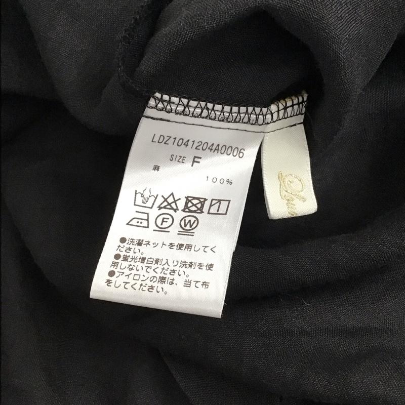 ラウンジドレス Loungedress シャツ、ブラウス 長袖 FREE 無地 黒 / ブラック /  レディース USED 古着 中古 10131682