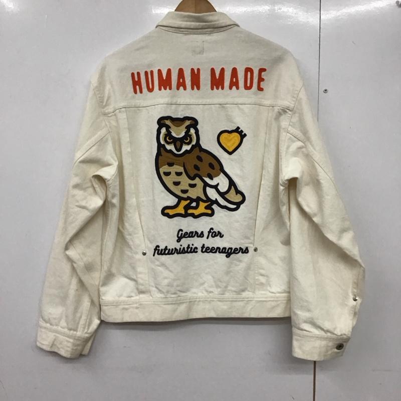 ヒューマンメード HUMAN MADE ジャケット、上着 ジャケット、ブレザー デニムジャケット Gジャン アウター カジュアルジャケット M ロゴ、文字 白 / ホワイト /  メンズ USED 古着 中古 10142344