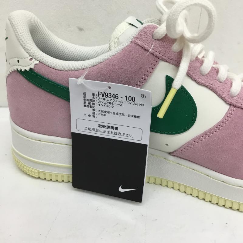 ナイキ NIKE スニーカー スニーカー NIKE AIR FORCR 1  07 LV8 Sail and Medium Soft Pink FV9346-100 27.5cm ロゴ、文字 桃 / ピンク / X 白 / ホワイト / X 緑 / グリーン /  メンズ USED 古着 中古 10129906