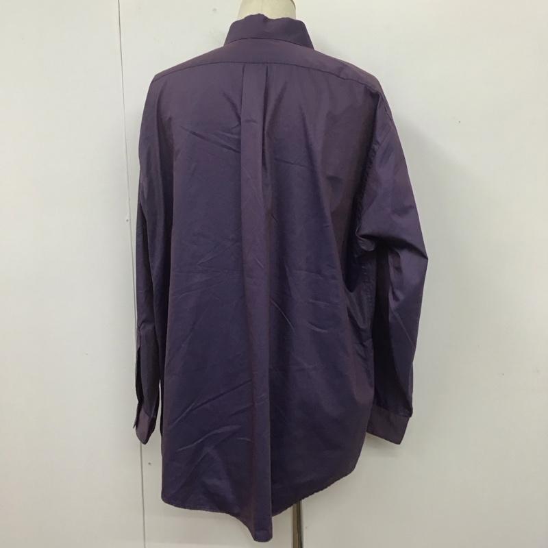 ウ゛ァンヒューゼン VANHEUSEN シャツ、ブラウス 長袖 長袖シャツ 無地 紫 / パープル /  メンズ USED 古着 中古 10106538