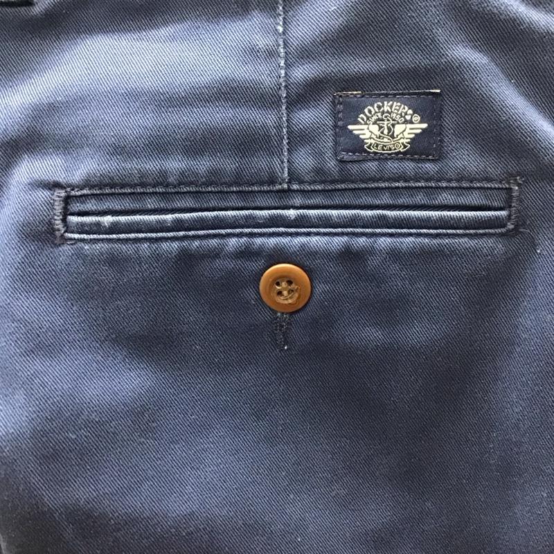 ドッカーズ DOCKERS パンツ ワークパンツ、ペインターパンツ ワークパンツ ワイドパンツ カジュアルパンツ 34 無地 紺 / ネイビー /  メンズ USED 古着 中古 10118538