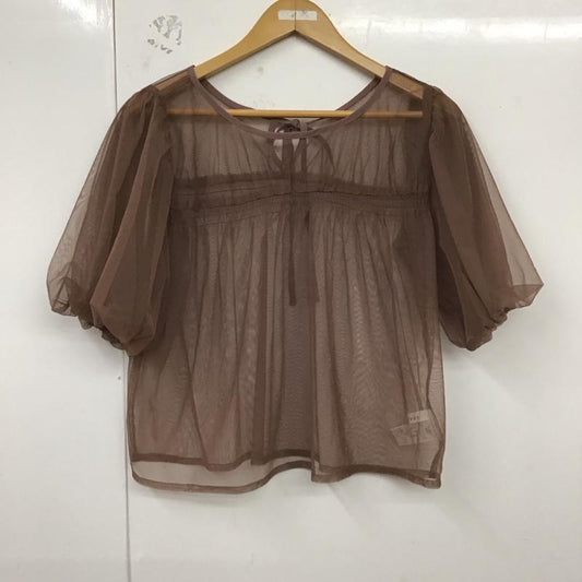 アルシーヴ archives カットソー 半袖 バルーンチュールTOPS バルーン袖 M 無地 桃 / ピンク /  レディース USED 古着 中古 10129195