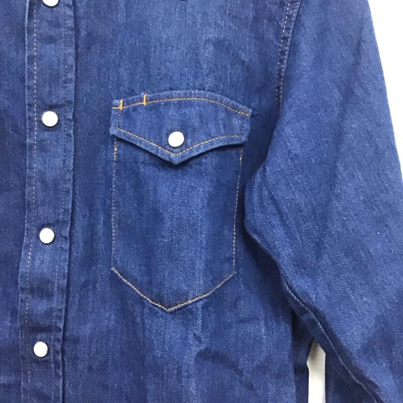 ワコマリア WACKO MARIA シャツ、ブラウス 長袖 長袖シャツ 無地シャツ カラーシャツ デニムシャツ L 無地 インディゴ / インディゴ /  メンズ USED 古着 中古 10141883