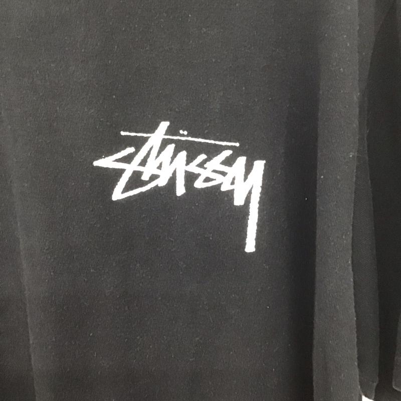 ステューシー STUSSY Tシャツ 半袖 半袖カットソー プリントTシャツ クルーネックカットソー L ロゴ、文字 黒 / ブラック /  メンズ USED 古着 中古 10132553