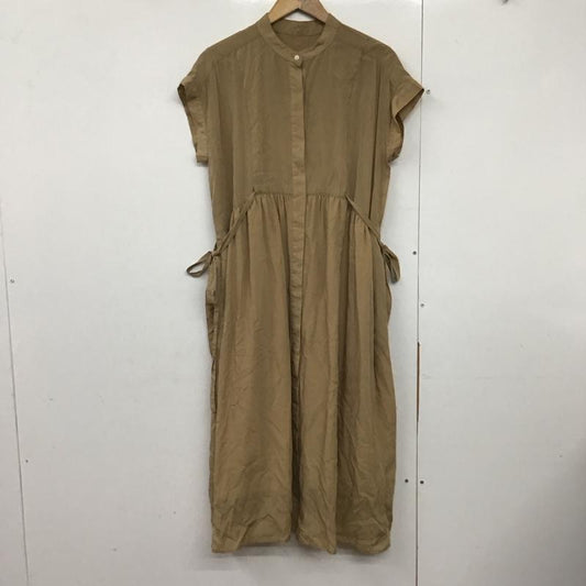 ミルクフェド MILKFED. ワンピース ロングスカート 半袖ロングワンピース シャツワンピース フロントボタン ONE SIZE 無地 ベージュ / ベージュ /  レディース USED 古着 中古 10141314