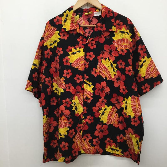 古着 USED シャツ、ブラウス 半袖 XL 総柄 黒 / ブラック / X 赤 / レッド / X 黄 / イエロー /  メンズ USED 古着 中古 10133487