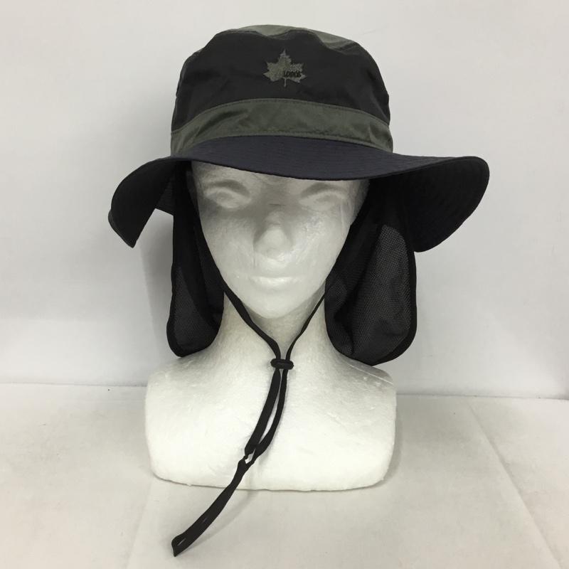 ロゴス LOGOS 帽子 ハット LS9NW04 2WAYハット 58cm ロゴ、文字 黒 / ブラック / X 紺 / ネイビー /  メンズ USED 古着 中古 10149445