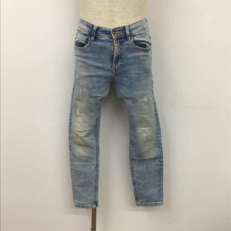 ザラメン ZARA MAN パンツ デニム、ジーンズ 5971 461 406 ストレッチ テーパード ダメージ加工 青 / ブルー /  メンズ USED 古着 中古 10111860