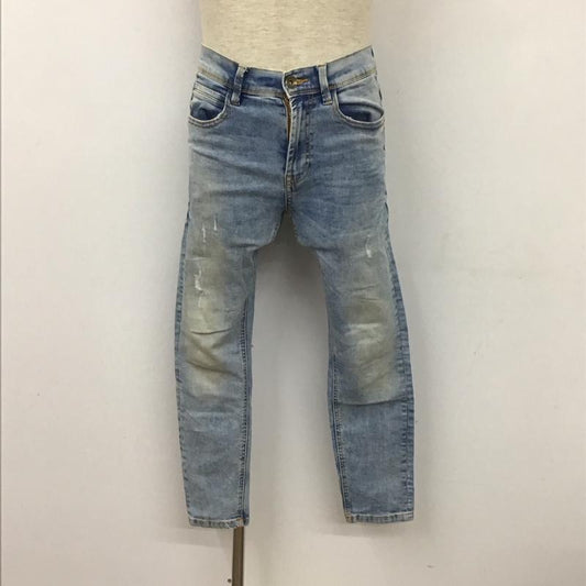 ザラメン ZARA MAN パンツ デニム、ジーンズ 5971 461 406 ストレッチ テーパード ダメージ加工 青 / ブルー /  メンズ USED 古着 中古 10111860