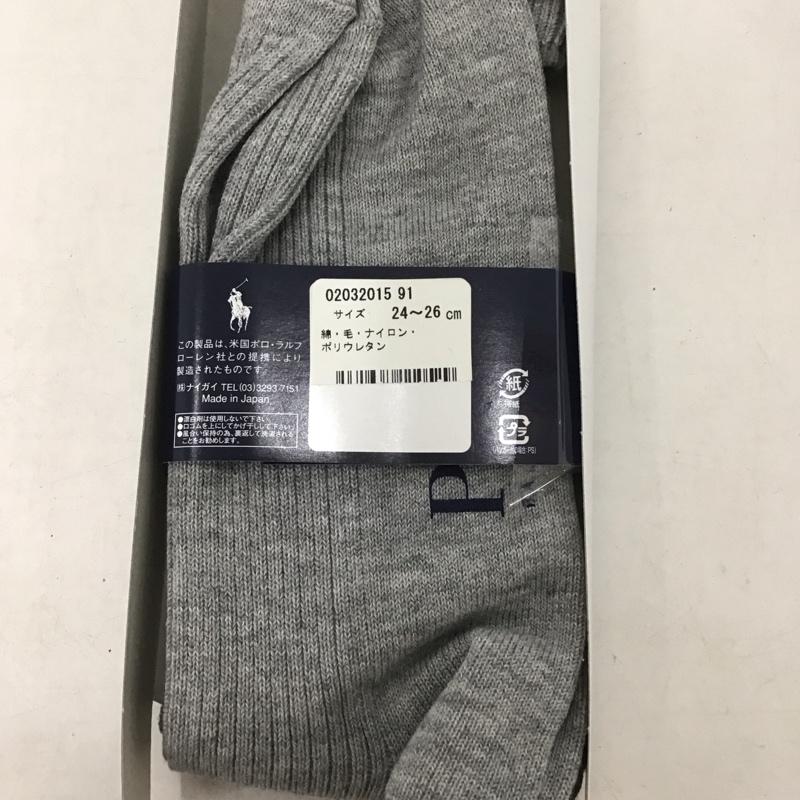 ポロラルフローレン POLO RALPH LAUREN ファッション小物 ファッション小物 靴下 無地 灰 / グレー /  メンズ USED 古着 中古 10148226