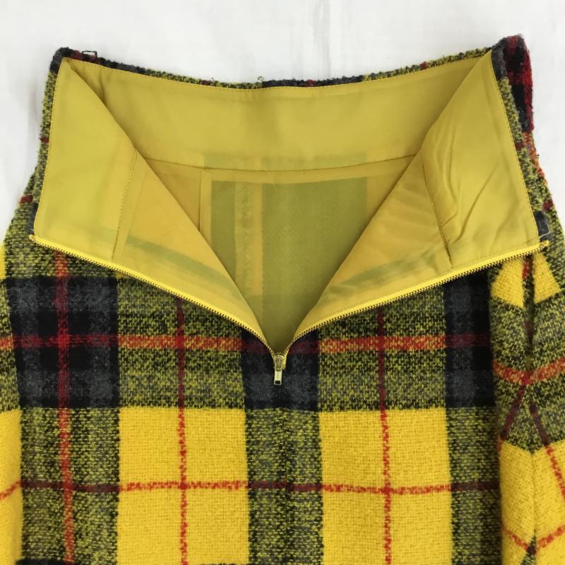 ミラオーウェン Mila Owen スカート ロングスカート 1 チェック 黄 / イエロー /  レディース USED 古着 中古 10141347