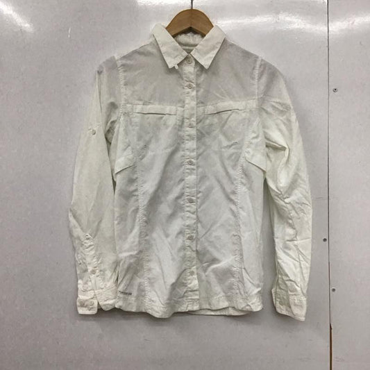 コロンビア Columbia シャツ、ブラウス 長袖 長袖シャツ 無地シャツ カラーシャツ M 無地 アイボリー / アイボリー /  レディース USED 古着 中古 10149571