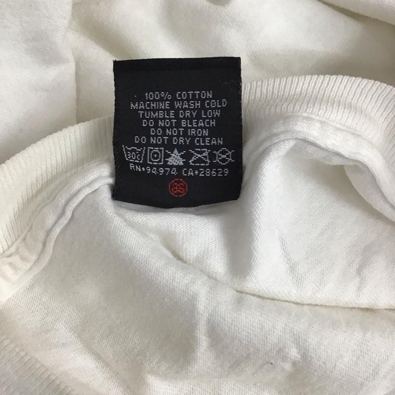 ステューシー STUSSY Tシャツ 半袖 半袖カットソー プリントTシャツ クルーネックカットソー L プリント 白 / ホワイト /  メンズ USED 古着 中古 10112092