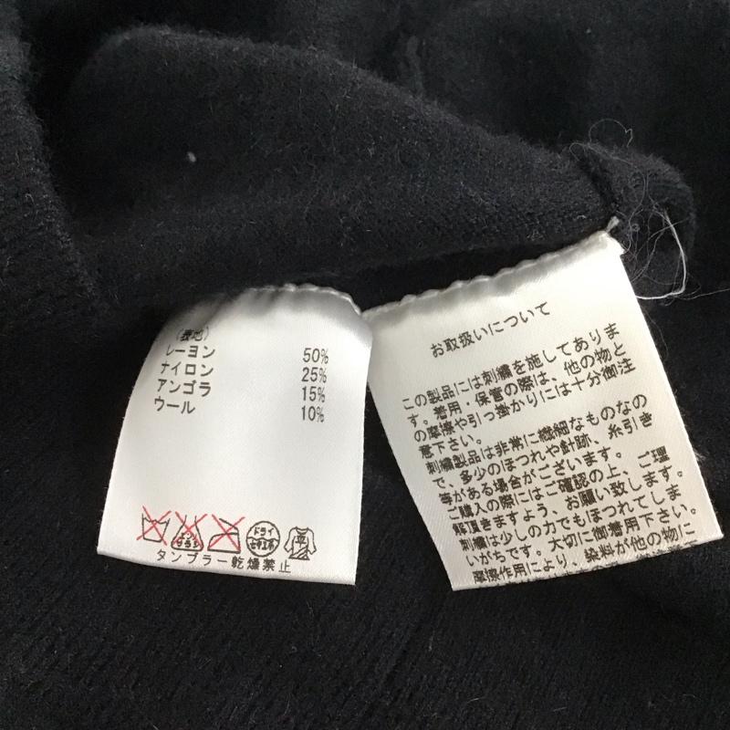 グレースコンチネンタル GRACE CONTINENTAL ニット、セーター 七分袖 36 無地 黒 / ブラック /  レディース USED 古着 中古 10138806