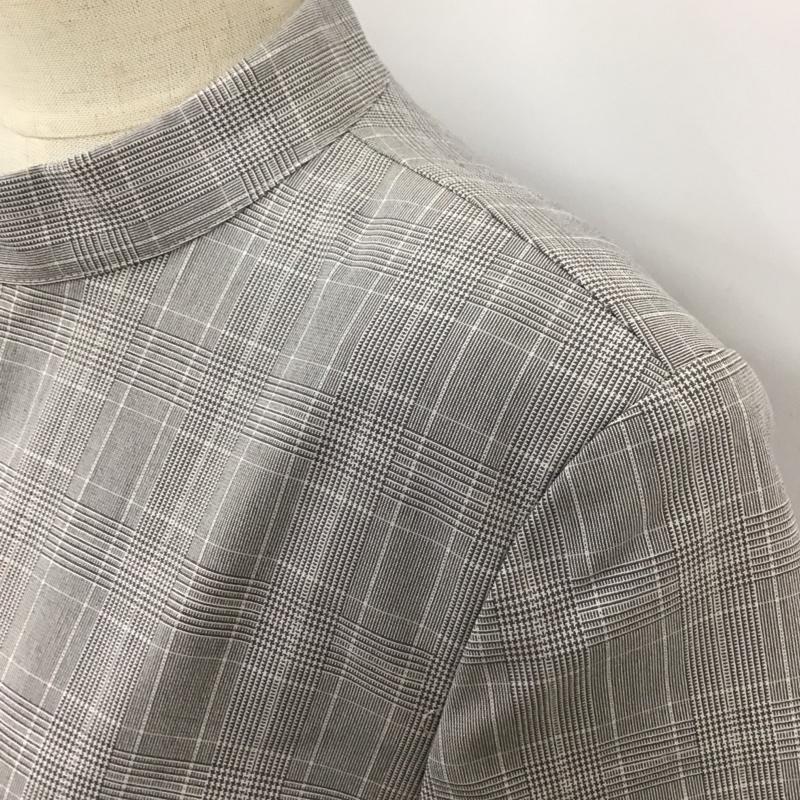 ザラ ZARA ワンピース ロングスカート 半袖ロングワンピース 総柄 タイトスカート M チェック 灰 / グレー /  レディース USED 古着 中古 10113059