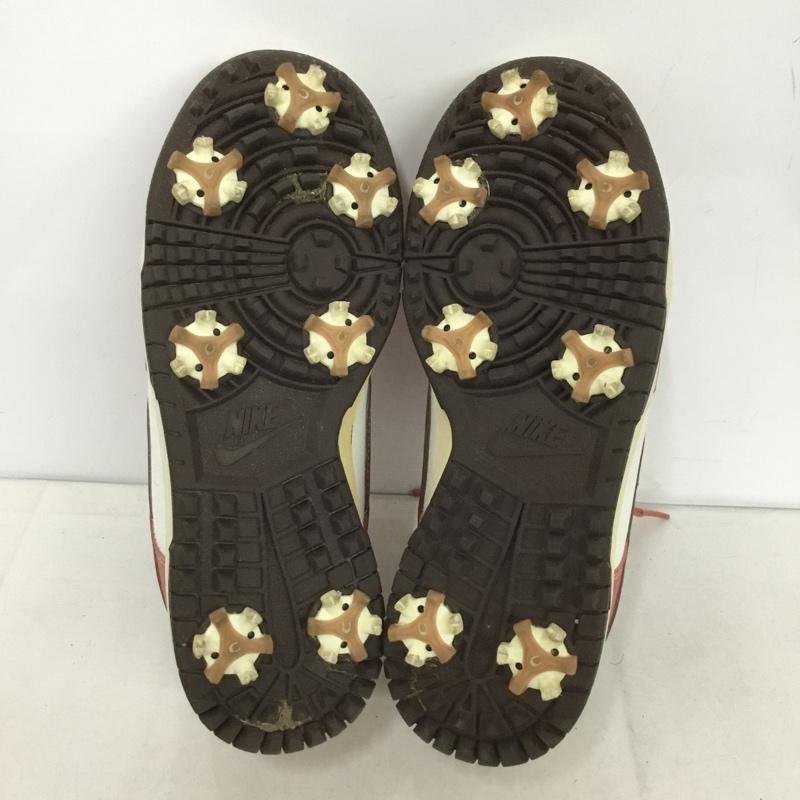 ナイキ NIKE スニーカー スニーカー 487116-104 ゴルフシューズ 23.5cm 23.5cm ロゴ、文字 白 / ホワイト / X 桃 / ピンク / X 茶 / ブラウン /  レディース USED 古着 中古 10141557