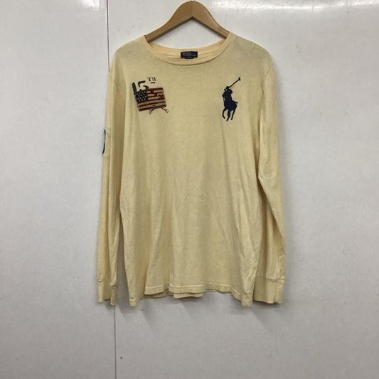 ポロバイラルフローレン Polo by RALPH LAUREN カットソー 長袖 長袖カットソー プリントカットソー クルーネック XL ロゴ、文字 アイボリー / アイボリー /  メンズ USED 古着 中古 10131158