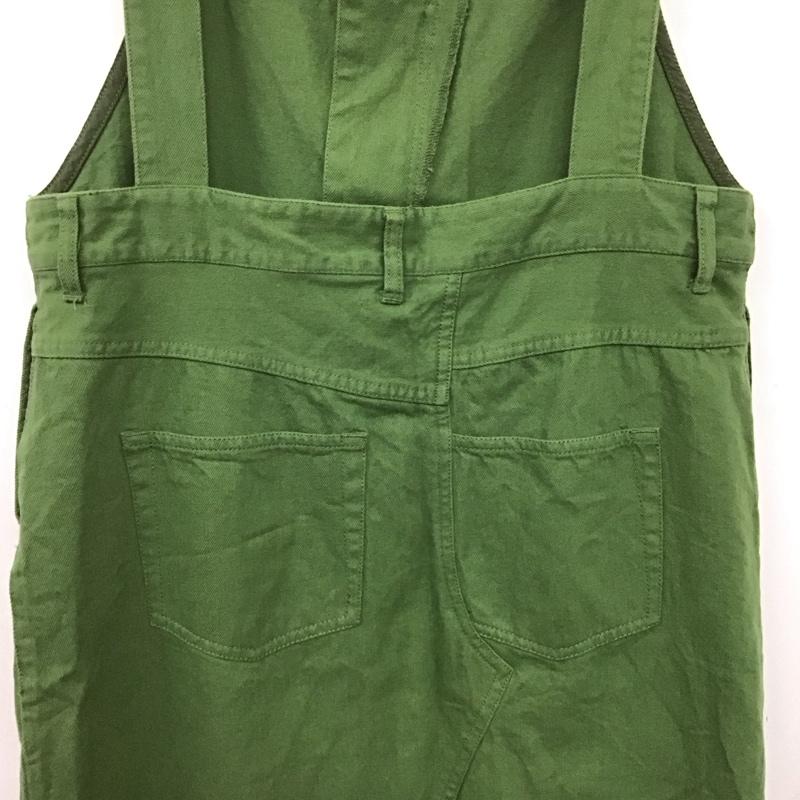 サマンサモスモス SM2 ジャンパースカート ジャンパースカート 2100493 アシメサロペットジャンスカ スリット FREE 無地 カーキ / カーキ /  レディース USED 古着 中古 10144365