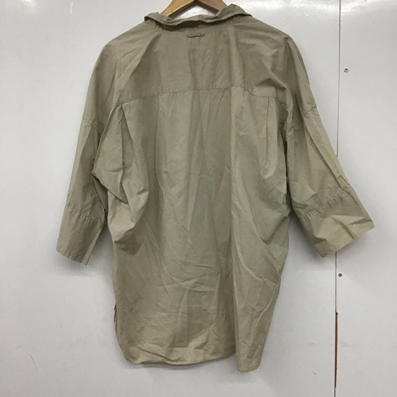 ニコアンド niko and... シャツ、ブラウス 七分袖 S202DA01AD マーセBIGショートシャツ L 無地 ベージュ / ベージュ /  レディース USED 古着 中古 10133837