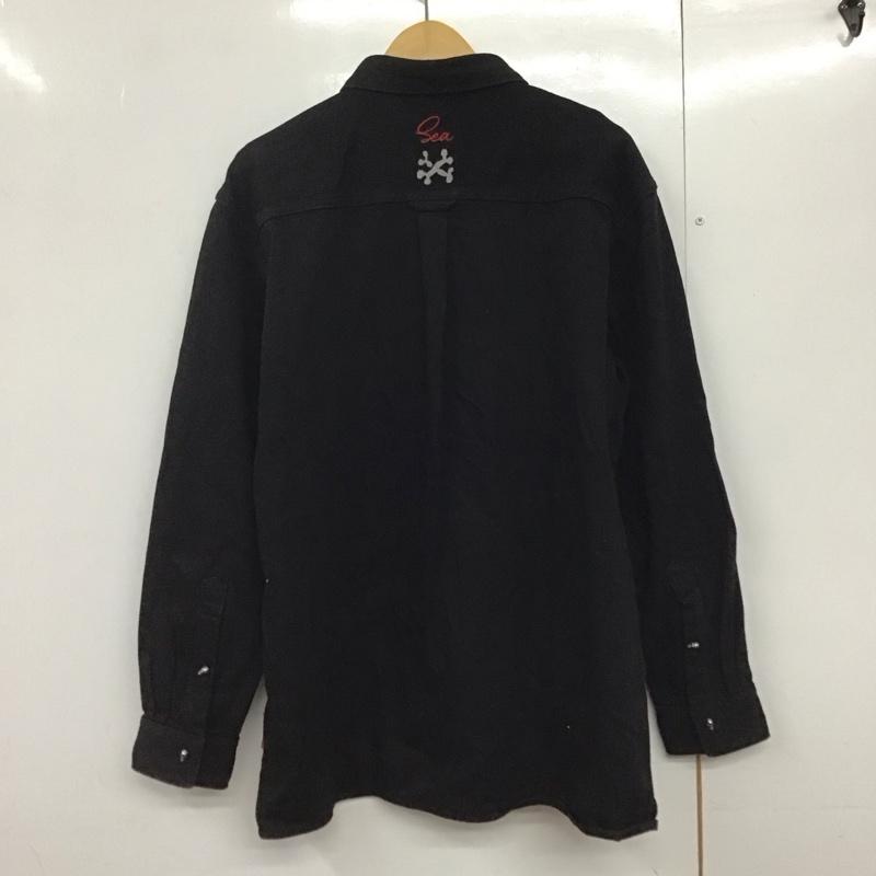 ウィンダンシー WIND AND SEA シャツ、ブラウス 長袖 wds-c-jrn-26-q1-sh-01 JERONSHIRT JeronBraxton 長袖シャツ L 無地 黒 / ブラック /  メンズ USED 古着 中古 10144483