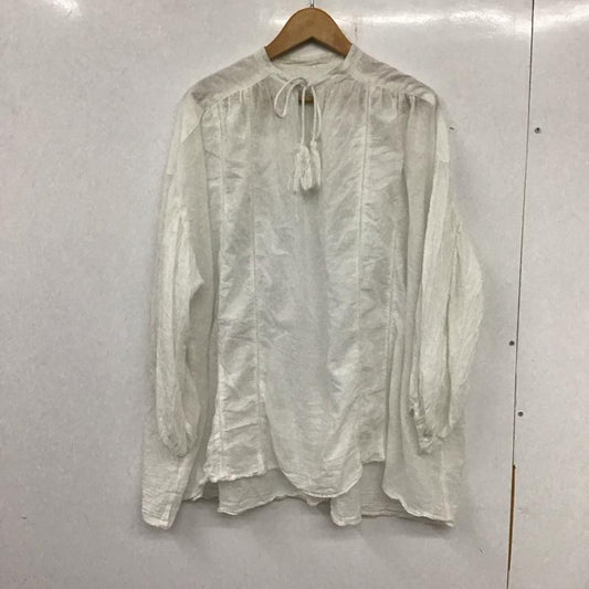 フリークスストア FREAK S STORE シャツ、ブラウス 長袖 長袖シャツ ノーカラーシャツ パフスリーブ FREE 無地 白 / ホワイト /  レディース USED 古着 中古 10135028