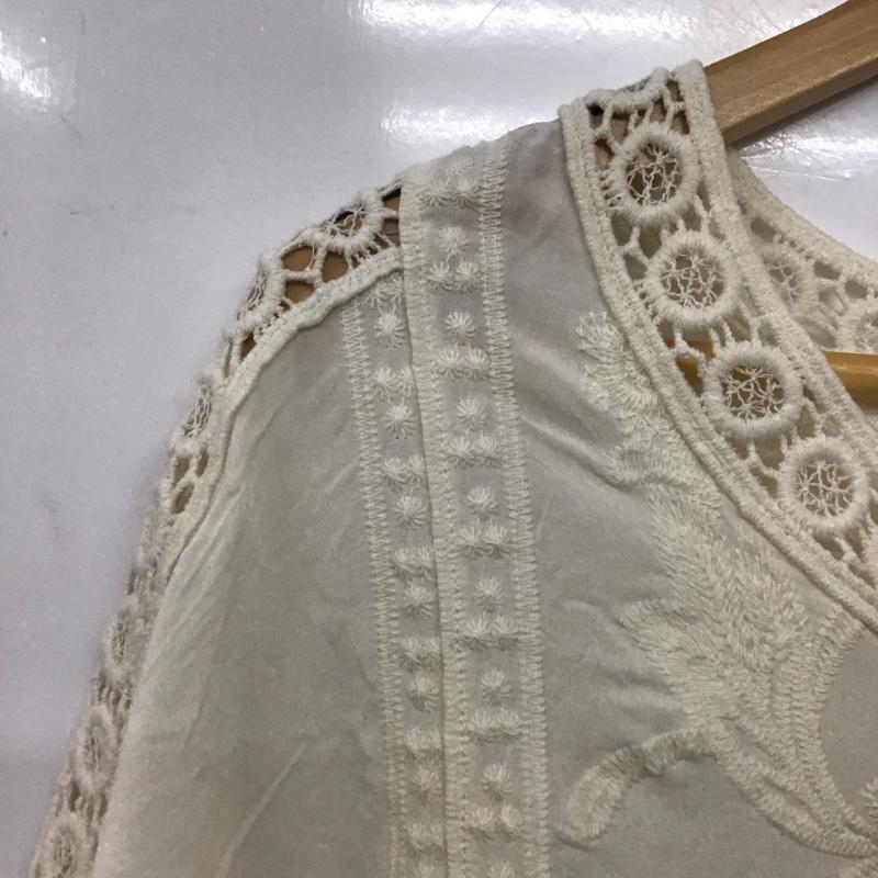 ファーリーレート furryrate カットソー 半袖 ノースリーブカットソー プルオーバー FREE 刺繍 白 / ホワイト /  レディース USED 古着 中古 10142699